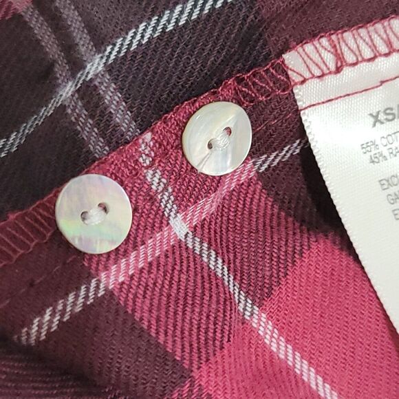 Eileen West Nightgown Womens Size XS Hollyberry Plaid Pajama Long Lace Cottage - Picture 15 of 16